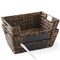 2pk Wide Pantry Baskets, Hyacinth Wicker Kitchen Storage Bins for Shelves